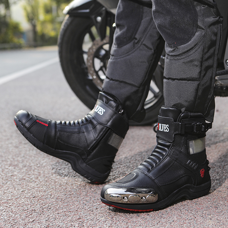 JG.WOLVES Leather Biker Shoes  - Motorcycle Gear For Women 评论和价格