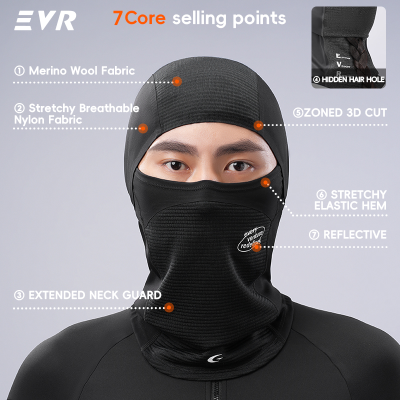 EVR Winter Wool Face Mask Neck - Motorcycle Gear For Women 评论和价格